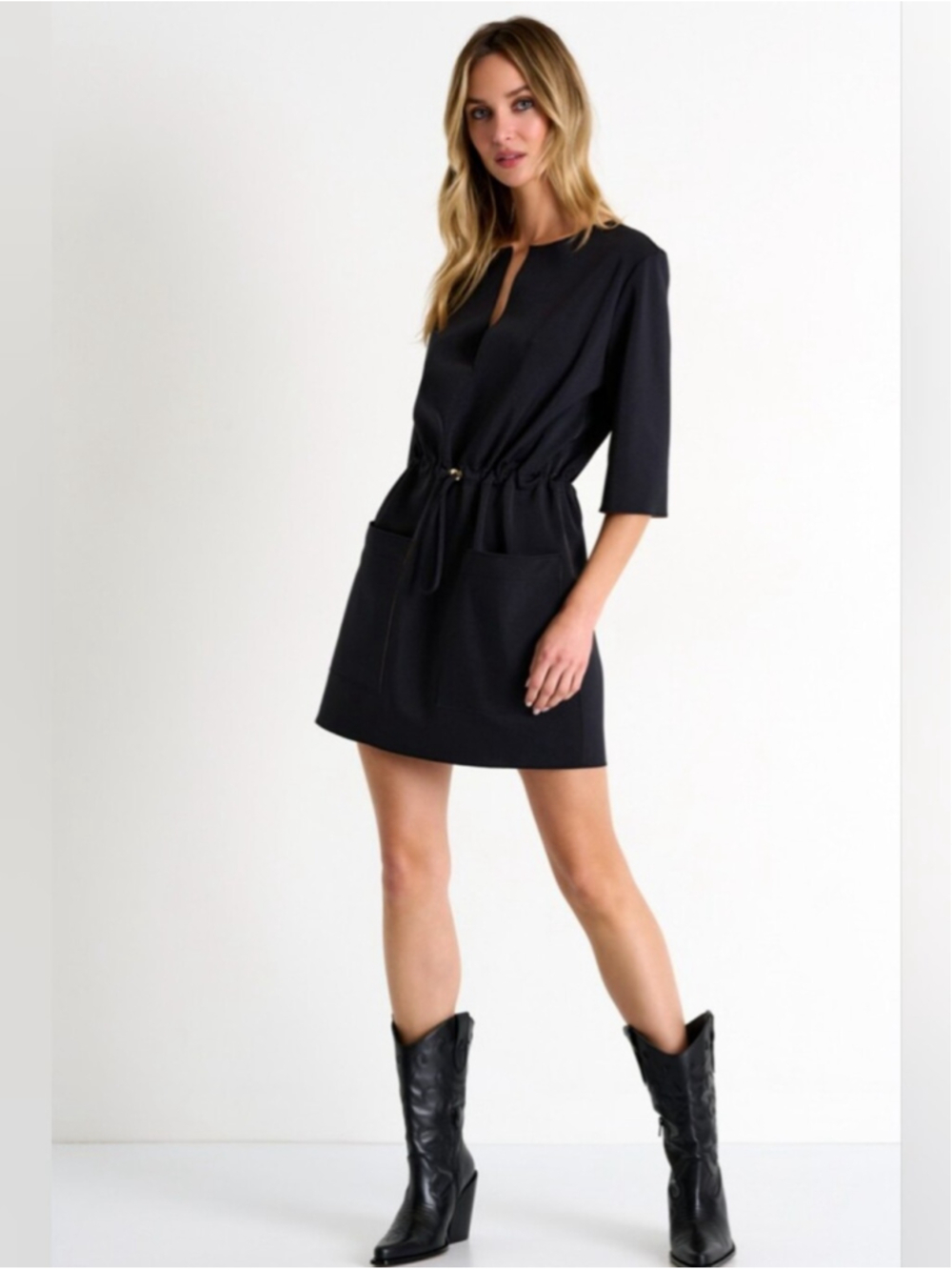 SHAN Caviar & Champagne Sporty Dress Black Made in Canada